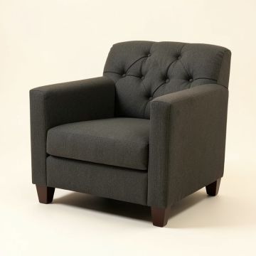 Clopton 26 '' Wide Tufted Polyester Armchair (synthetic illustration; no displayed measurements)