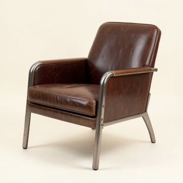 Brindley 31.88 '' Wide Top Grain Leather Armchair (synthetic illustration; no displayed measurements)