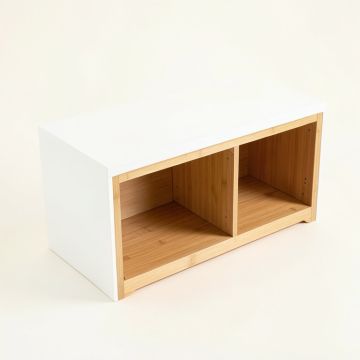 Willow Branch Shoe Storage Bench - White (synthetic illustration; no displayed measurements)