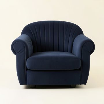 Brook Edge Upholstered Armchair - Navy (synthetic illustration; no displayed measurements)