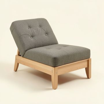 Tufted Armless Chaise Lounge (synthetic illustration; no displayed measurements)