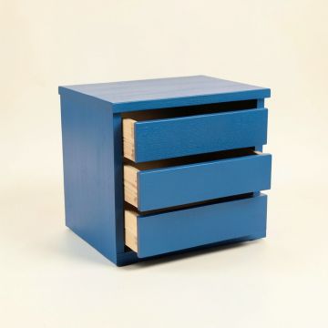 Maple Brook Small-Parts Storage Drawer Cabinet - Blue (synthetic illustration; no displayed measurements)