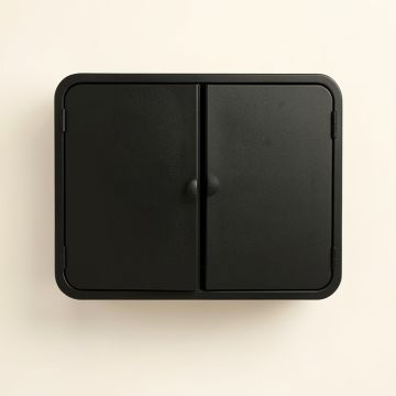 Cliff Edge Wall-Mounted Entry Cabinet - Black (synthetic illustration; no displayed measurements)