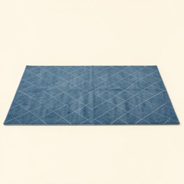 Aspen Bend Rectangular Area Rug - Blue (synthetic illustration; no displayed measurements)