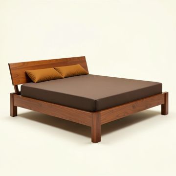 Solid Wood Platform Bed - Alder Collection (synthetic illustration; no displayed measurements)