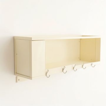 Elm Bend Wall-Mounted Entryway Organizer Shelf - Ivory (synthetic illustration; no displayed measurements)