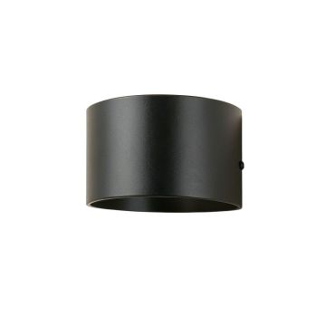 Dawn Bend Wall Sconce Mounted On A Plain Wall - Black
