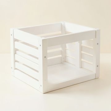 Moss Field Empty Furniture-Style Pet Crate - White (synthetic illustration; no displayed measurements)