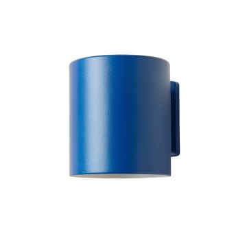 Reed Dale Wall Sconce Mounted On A Plain Wall - Blue
