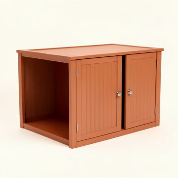 Summit Crossing Empty Furniture-Style Litter Enclosure - Terracotta (synthetic illustration; no displayed measurements)