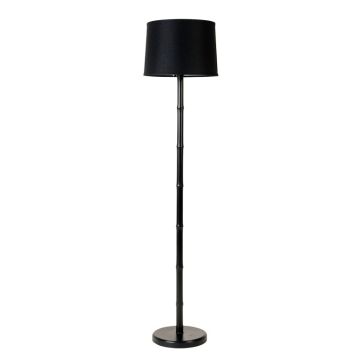 Heath Arc Floor Lamp With A Plain Fabric Shade