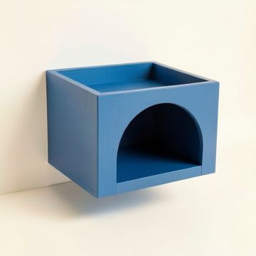 Meadow Edge Wall-Mounted Cat Perch - Blue (synthetic illustration; no displayed measurements)