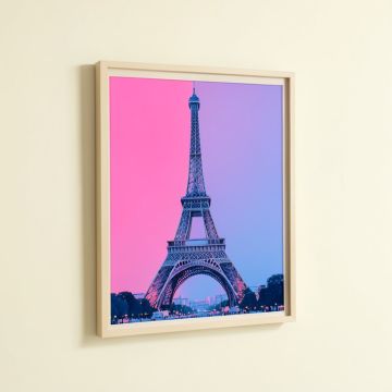 Pop Art Paris Eiffel Tower Graphic Art (synthetic illustration; no displayed measurements)