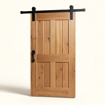 Paneled Painted Contrast Wood Barn Door With Installation Hardware Kit (synthetic illustration; no displayed measurements)