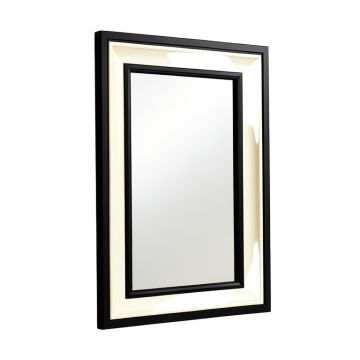 Beveled Ivory/Black Wall Mirror