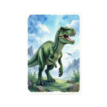 Maney Watercolor Dinosaurs Jurassic Wall Sticker