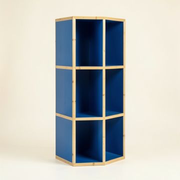Laurel Dell Narrow Cubby Tower - Blue (synthetic illustration; no displayed measurements)