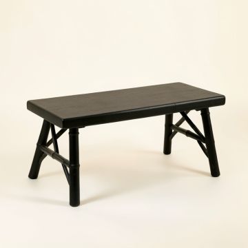 Laurel Dell Indoor Bench - Black (synthetic illustration; no displayed measurements)