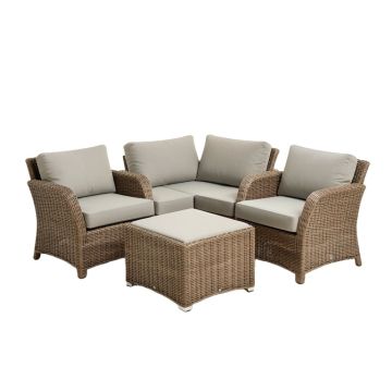 Waynoka Outdoor Furniture 3 Piece Rattan Seating Group With Cushions