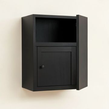 Aspen Bridge Wall-Mounted Entry Cabinet - Black (synthetic illustration; no displayed measurements)