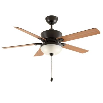 42 '' 5 - Blade Flush Mount Ceiling Fan With Pull Chain And Light Kit Included
