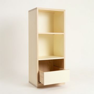 Bay Bridge Narrow Cubby Tower - Cream (synthetic illustration; no displayed measurements)