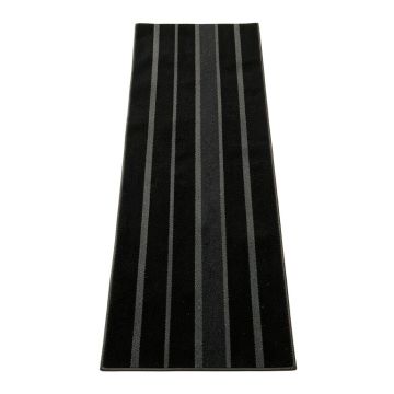 Ridge Bend Narrow Runner Rug - Black