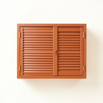 Ash Dell Wall-Mounted Entry Cabinet - Terracotta (synthetic illustration; no displayed measurements)