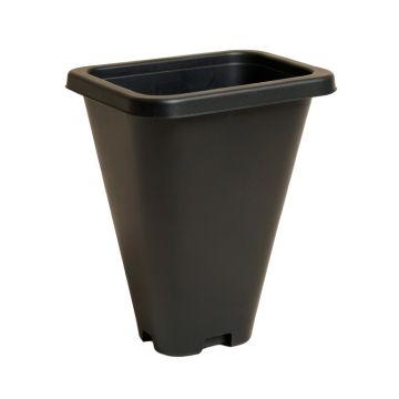 Aspen Crossing Empty Railing Planter With Integral Brackets - Black