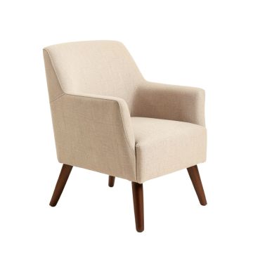 Padillo Linen Upholstered Dining Chair In Beige