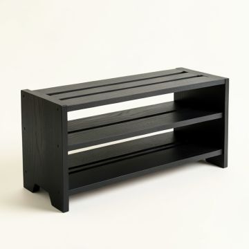Spruce Arc Shoe Storage Bench - Black (synthetic illustration; no displayed measurements)