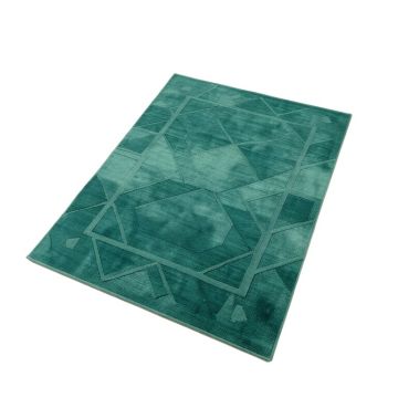 Geometric Teal Indoor / Outdoor Area Rug