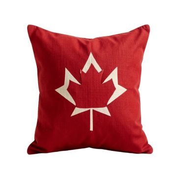 Kyler Canadian Flag Indoor/Outdoor Linen Throw Pillow
