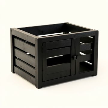Hill Branch Empty Furniture-Style Pet Crate - Black (synthetic illustration; no displayed measurements)