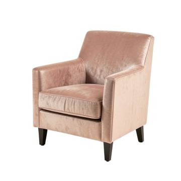 Tower Place Upholstered Arm Chair In Rose-Gold