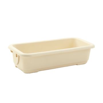 Linden Arc Empty Railing Planter With Integral Brackets - Cream