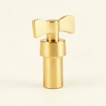 Kohler Purist Rite-Temp Valve Trim With Cross Handle - Vibrant Moderne Brushed Gold (synthetic illustration; no displayed measurements)
