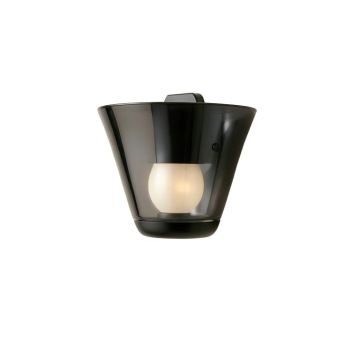 Slate Crossing Wall Sconce Mounted On A Plain Wall - Black