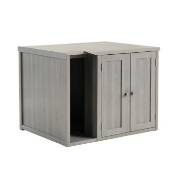 Holly Edge Empty Furniture-Style Litter Enclosure - Gray