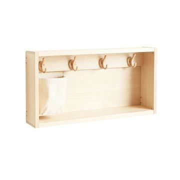 Olive Brook Wall-Mounted Entryway Organizer Shelf - Ivory