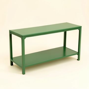Elm Branch Narrow Outdoor Storage Bench - Green (synthetic illustration; no displayed measurements)