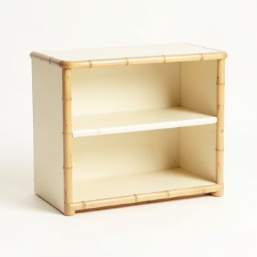 River Arc Low Bookcase - Cream (synthetic illustration; no displayed measurements)