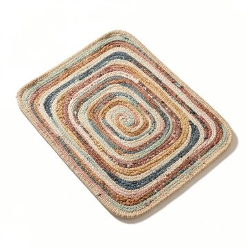 Supriya Abstract Hand Braided Cotton Multi Color Rug (synthetic illustration; no displayed measurements)