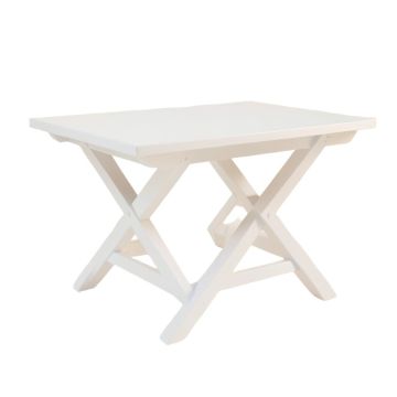 Maple Bridge Patio Table - White
