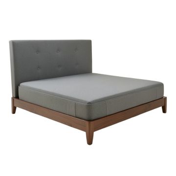 Upholstered Low Profile Platform Bed (synthetic illustration; no displayed measurements)