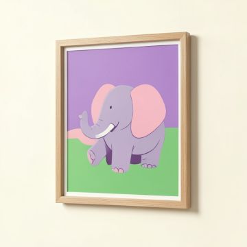 Be Younique - Elephant Framed Graphic Art (synthetic illustration; no displayed measurements)