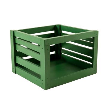 Laurel Edge Empty Furniture-Style Pet Crate - Green (synthetic illustration; no displayed measurements)