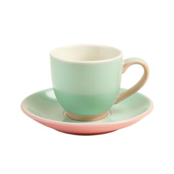 Green Peacock Breakfast Teacup And Saucer