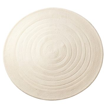 Shore Bend Round Area Rug - Cream