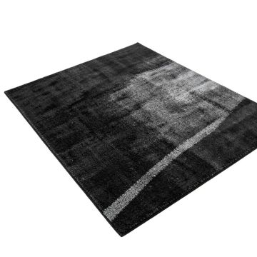 Anran Ombre Black/Gray Area Rug